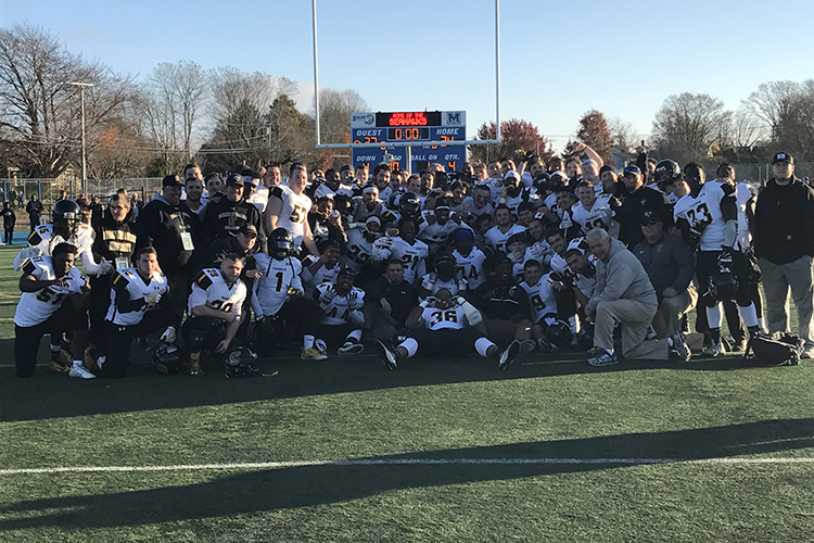 Football Wins Inaugural New England Bowl 37-34 over Salve Regina