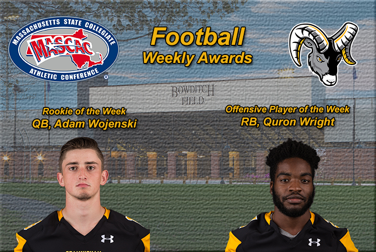 Wojenski and Wright Earn MASCAC Football Weekly Honors