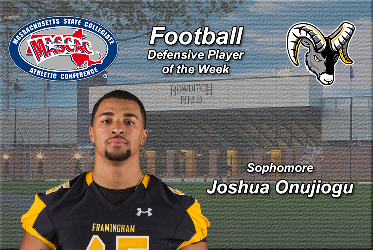 Onujiogu Named MASCAC Defensive Player of the Week