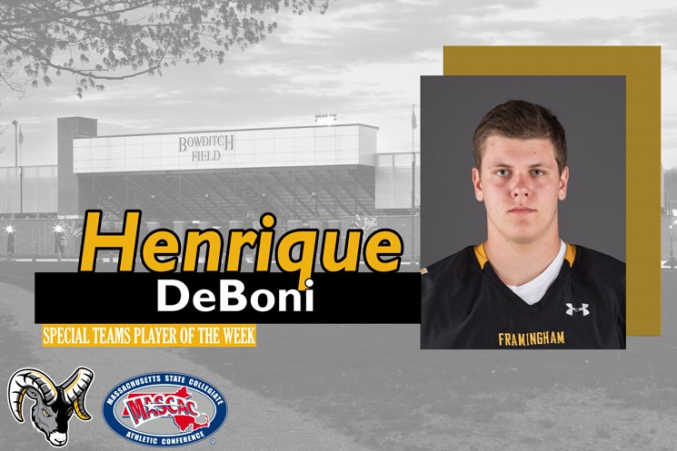 DeBoni Named MASCAC Special Teams Player of the Week