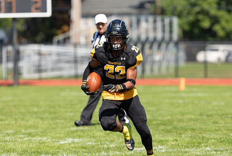 Football Rushes Past Plymouth State 33-0