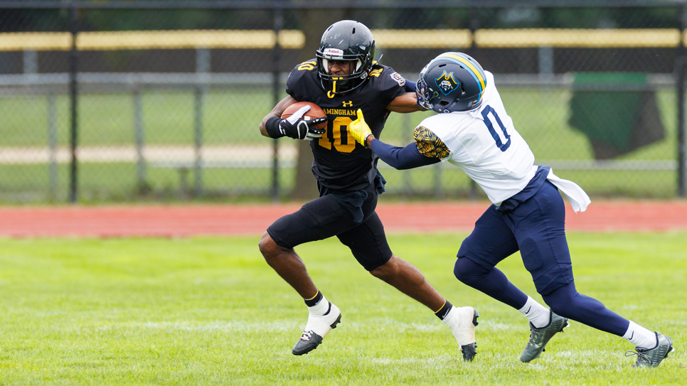 Football Charges to 40-7 Win at Fitchburg