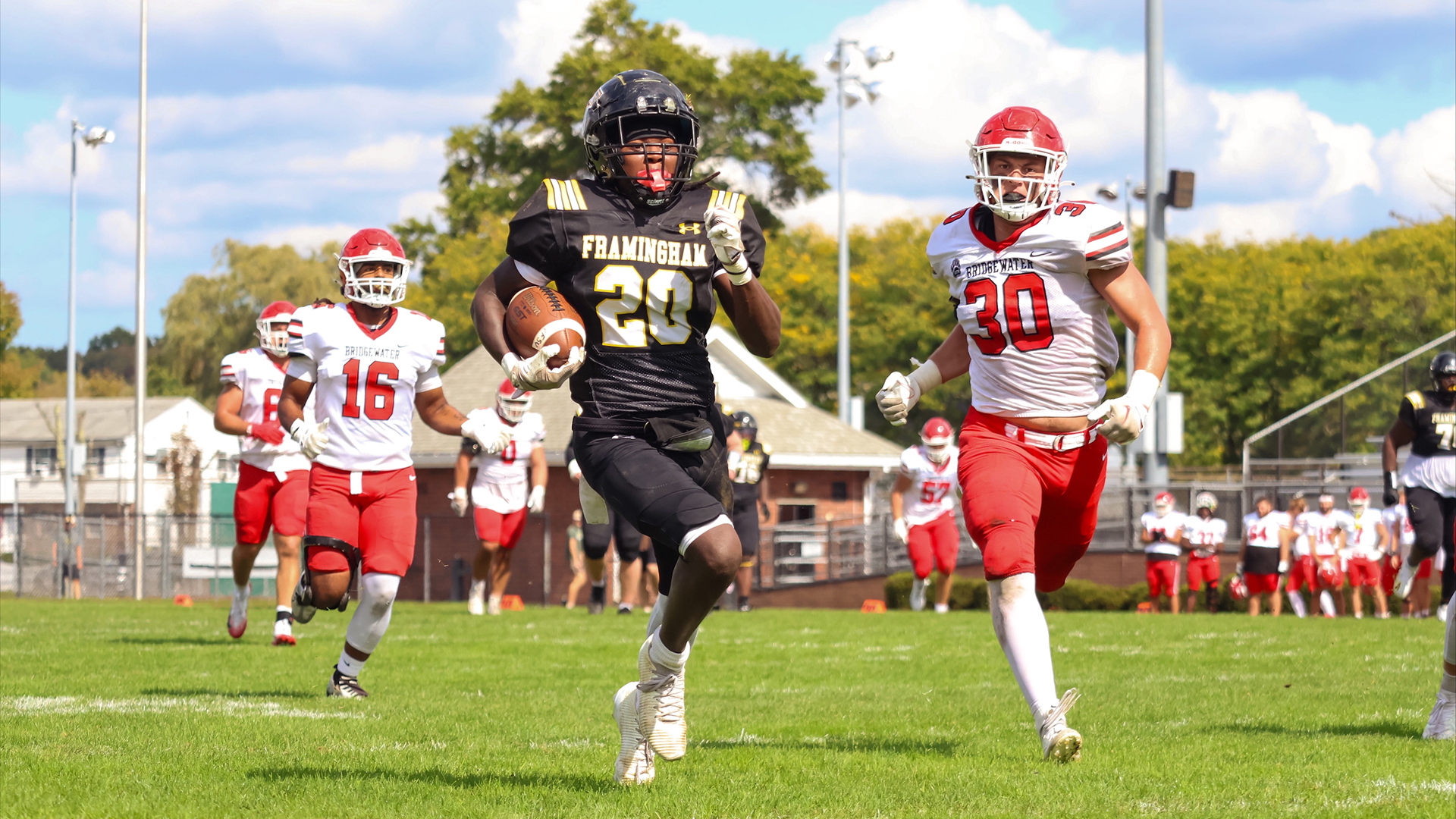 Overtime Interceptions and Touchdown Pass Propels Football to 46-40 Victory over Bridgewater State