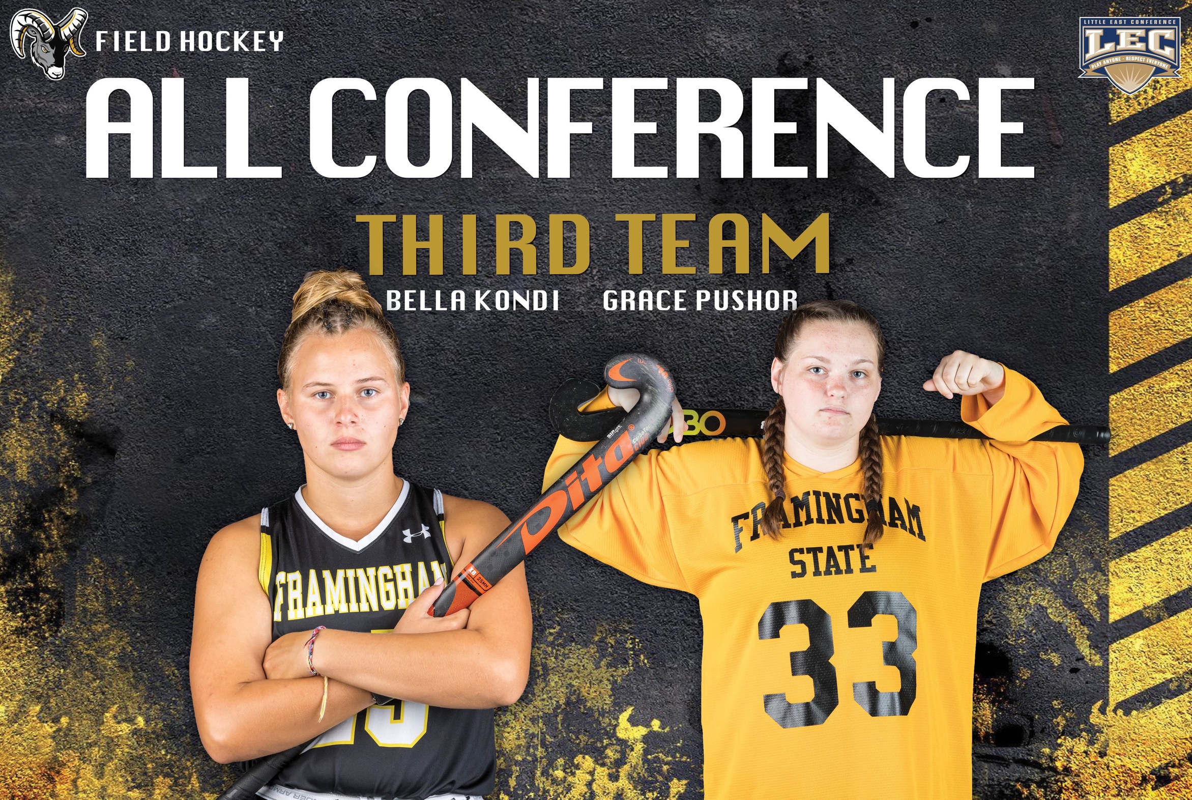 Kondi & Pushor Earn All-LEC Honors