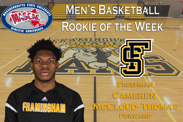 McCloud-Thomas Named MASCAC Men&rsquo;s Basketball Rookie of the Week