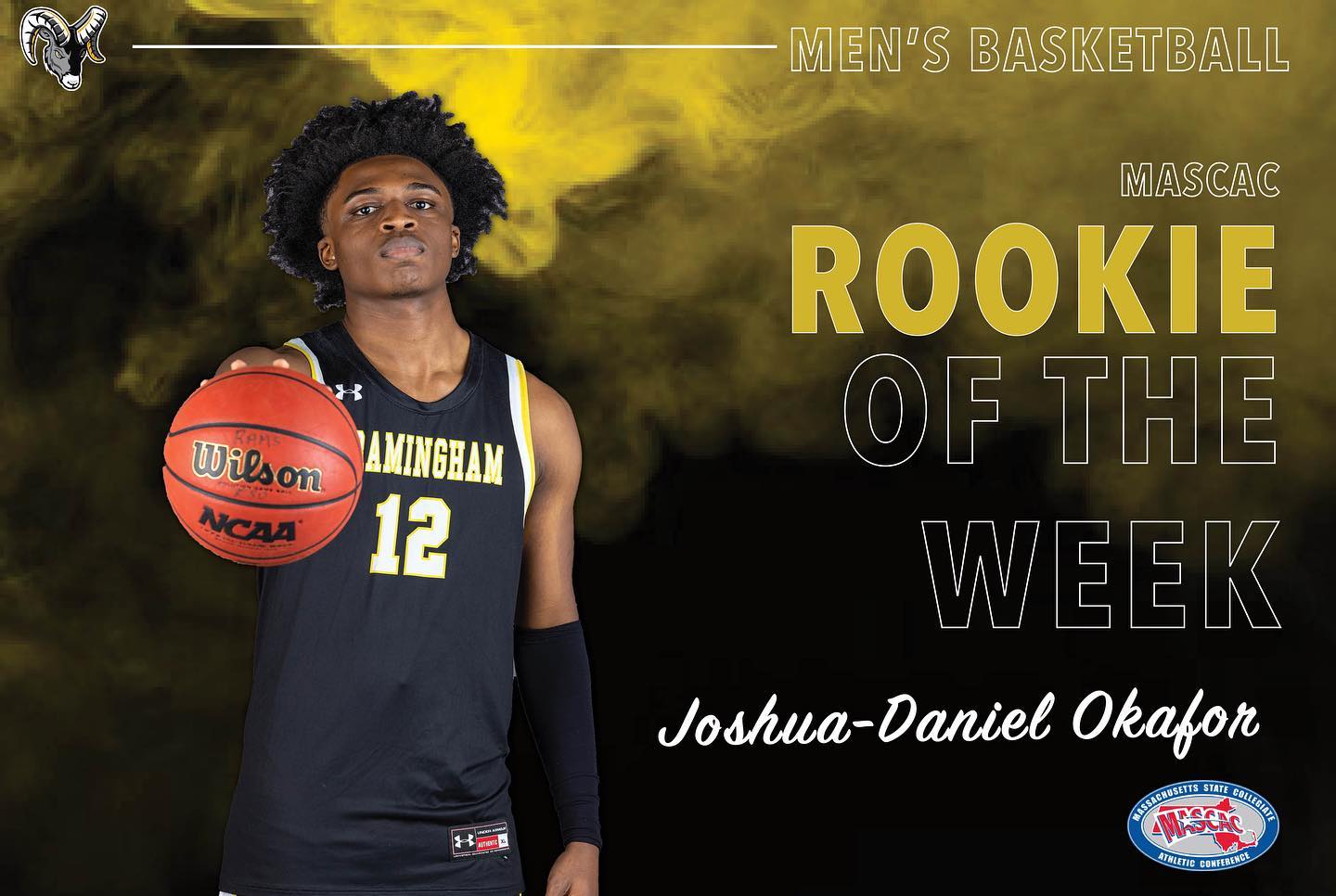 Okafor Named MASCAC Men's Basketball Rookie of the Week