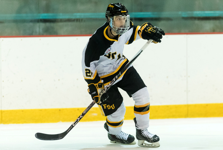 Hockey Closes Semester with 9-4 Setback at Salem State