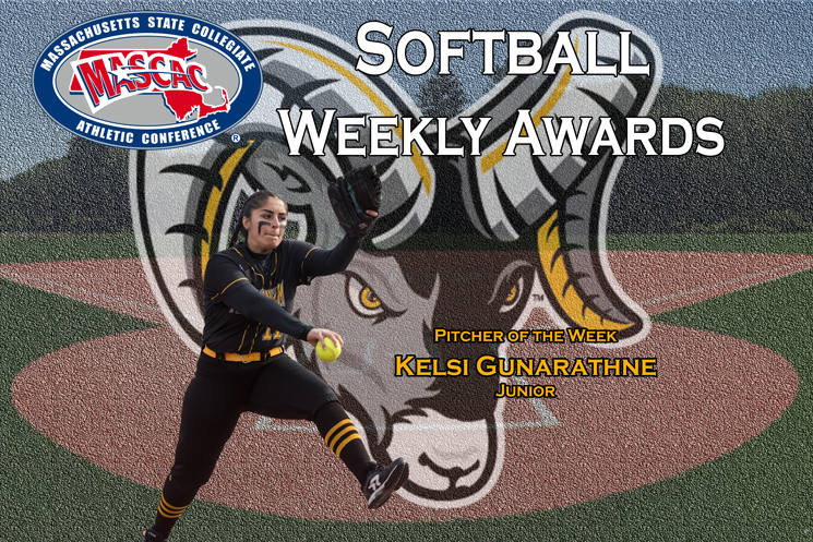 Gunarathne Named MASCAC Softball Pitcher of the Week