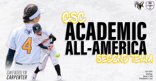 Carpenter Named CSC Softball Academic All-American