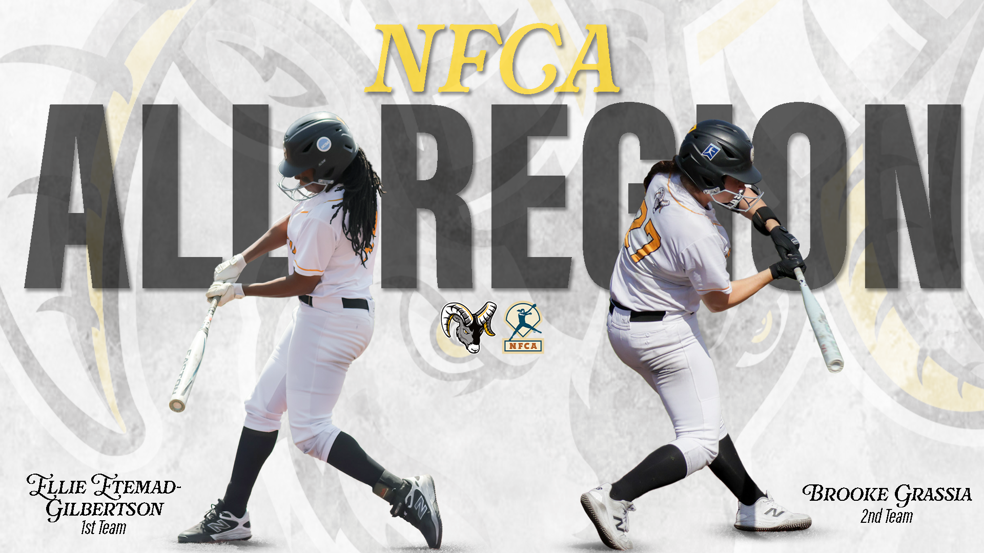 Grassia and Etemad-Gilbertson Earn NFCA All-Region Honors