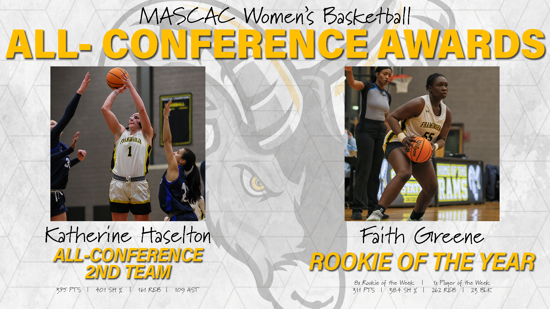 Greene Chosen MASCAC Women's Basketball Rookie of the Year - Haselton Earns All-MASCAC Honors