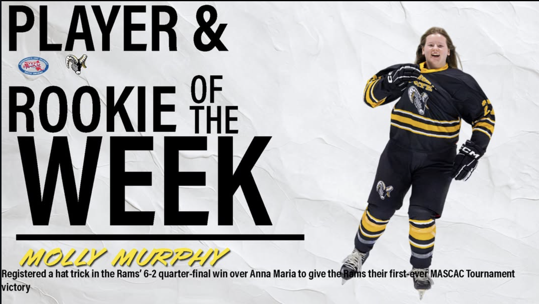 Murphy Named MASCAC Women's Ice Hockey Player and Rookie of the Week