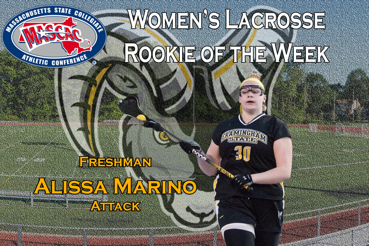 Marino Named MASCAC Women&rsquo;s Lacrosse Rookie of the Week