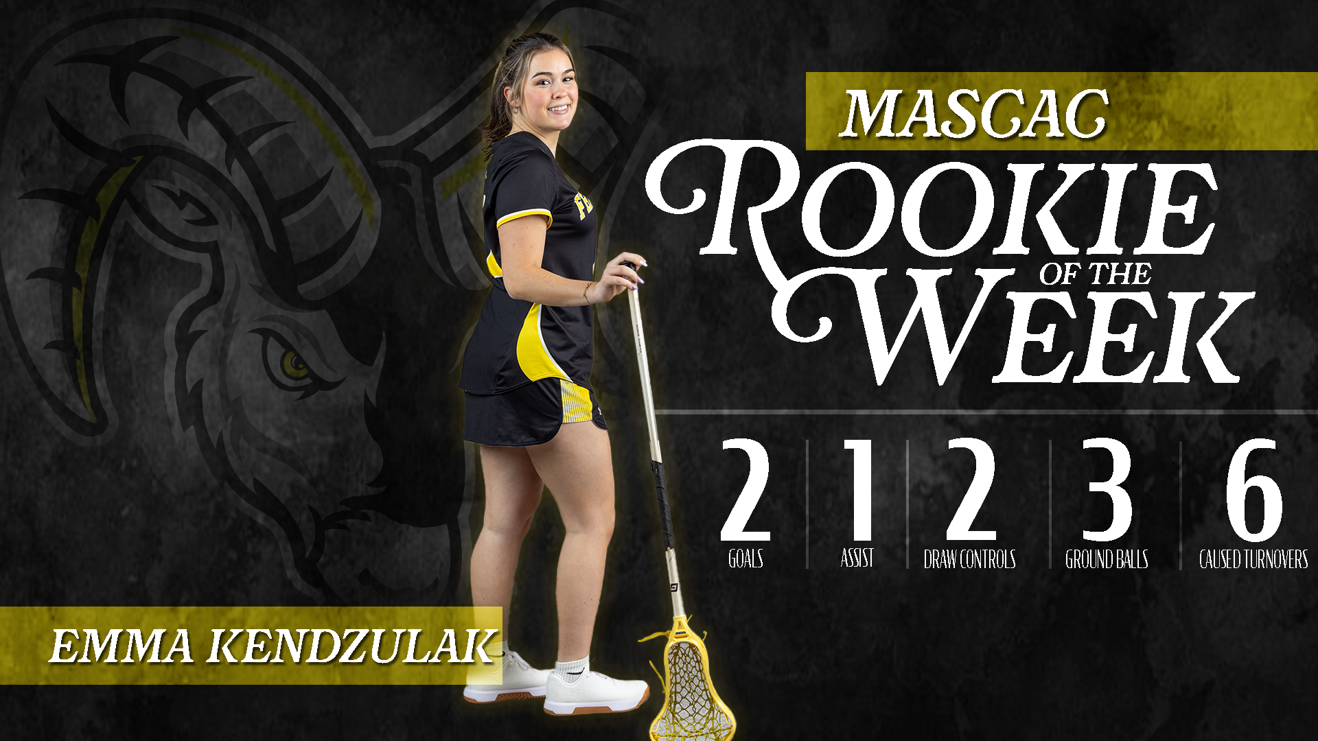 Kendzulak Named MASCAC Women&rsquo;s Lacrosse Rookie of the Week