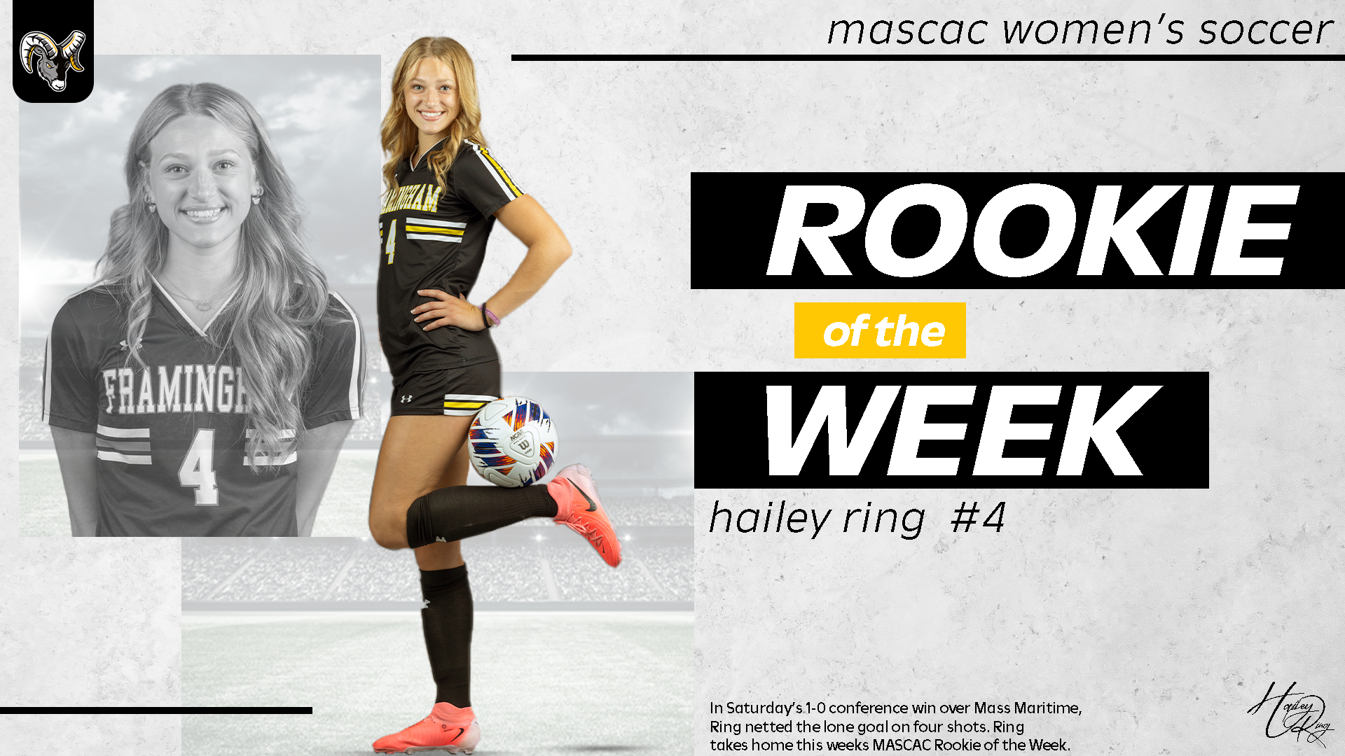 Ring Tabbed MASCAC Rookie of the Week