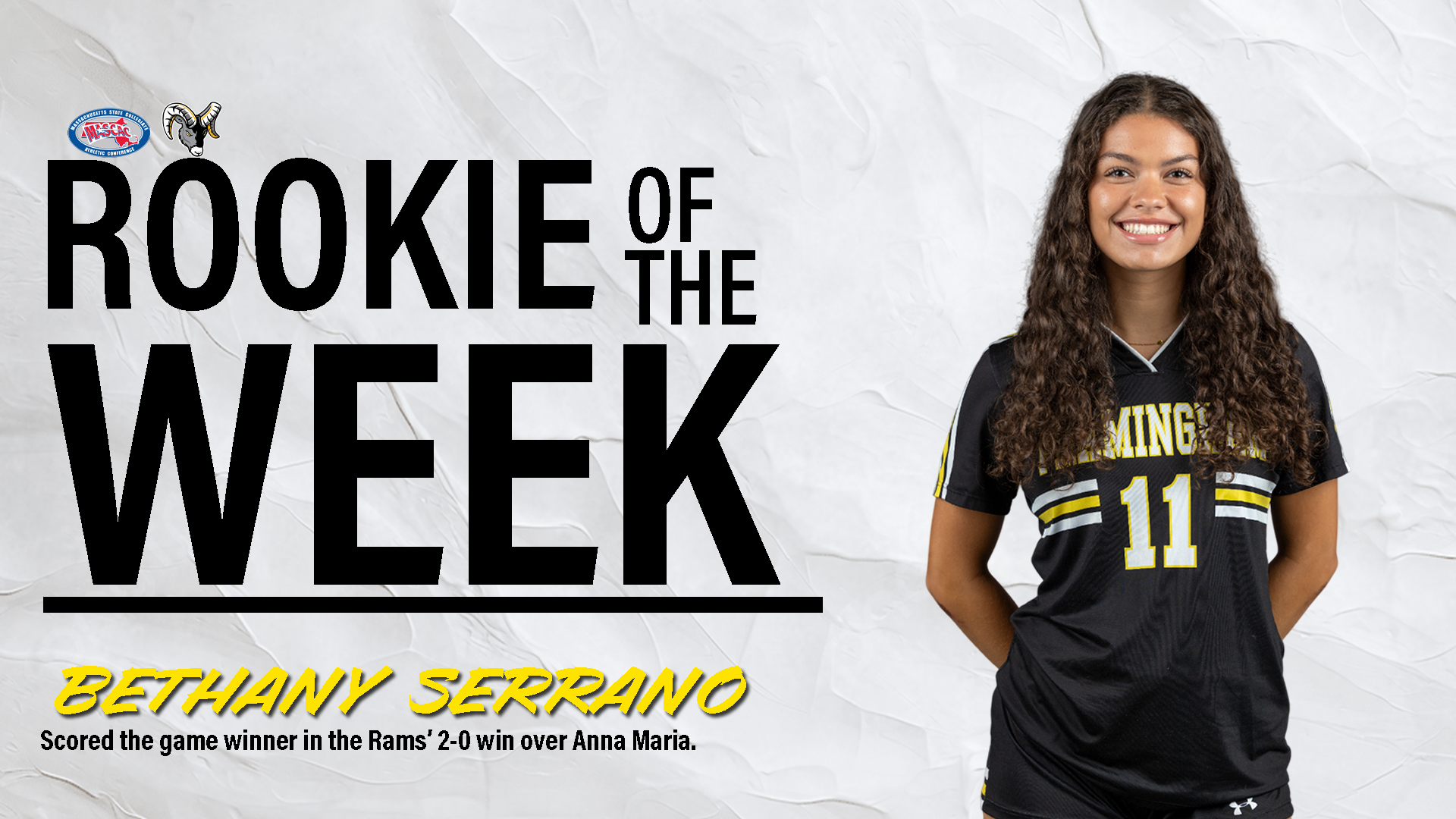 Serrano Tabbed MASCAC Women&rsquo;s Soccer Rookie of the Week