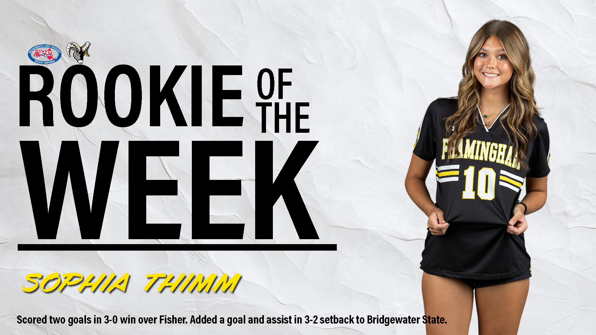 Thimm Named MASCAC Women&rsquo;s Soccer Rookie of the Week