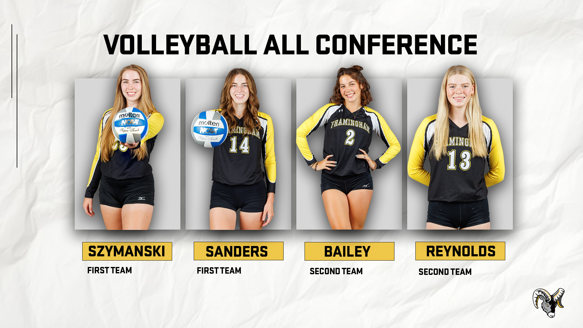Reynolds Tabbed MASCAC Rookie of the Year as Volleyball Lands Four on 2023 All-MASCAC Teams