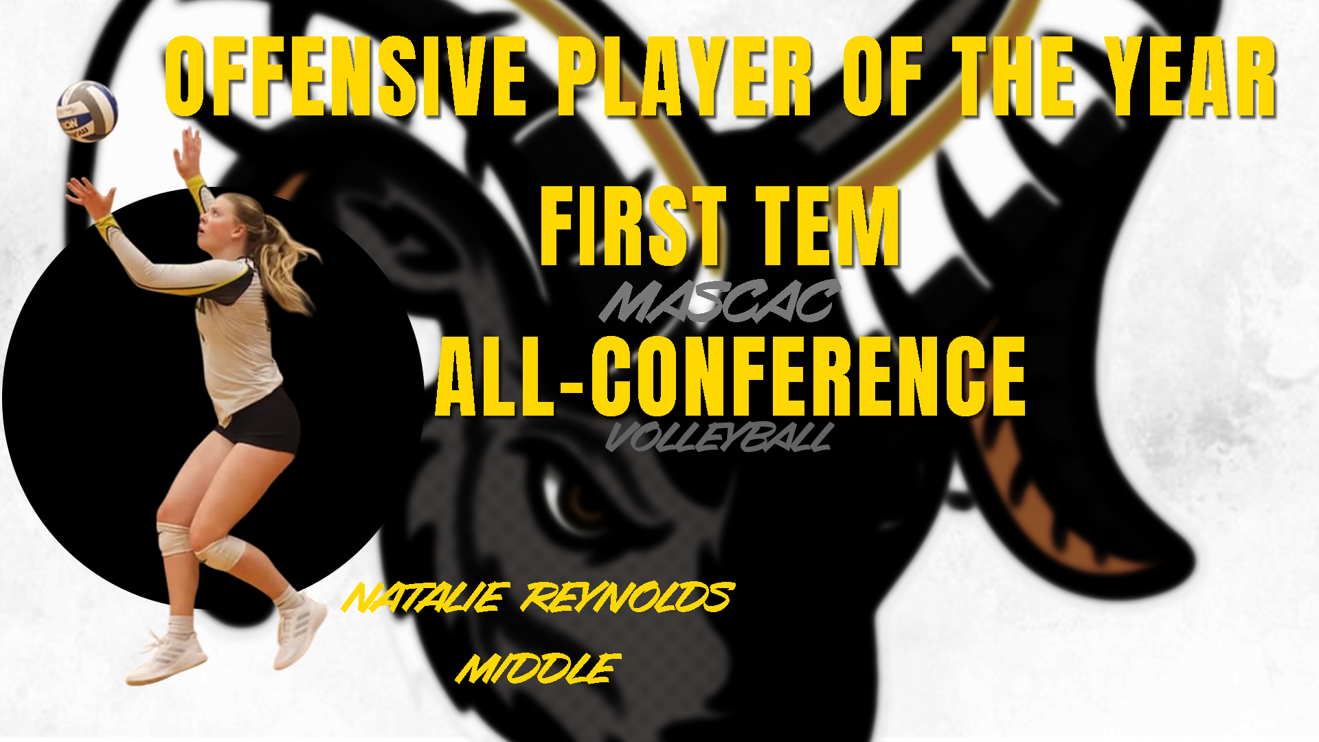 Reynolds Repeats as MASCAC Volleyball Offensive Player of the Year - Reynolds & Bailey Earn All-MASCAC Honors